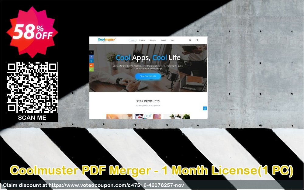 Coolmuster PDF Merger - Monthly Plan, 1 PC  Coupon, discount Coolmuster PDF Merger - 1 Month License(1 PC) Exclusive discount code 2024. Promotion: Exclusive discount code of Coolmuster PDF Merger - 1 Month License(1 PC) 2024