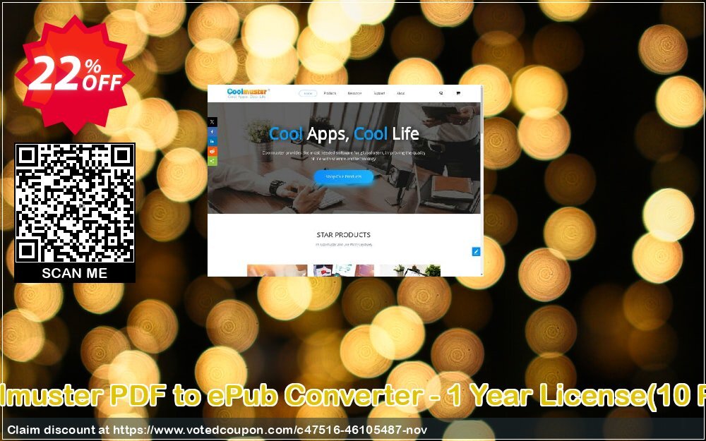 Coolmuster PDF to ePub Converter - Yearly Plan, 10 PCs  Coupon, discount Coolmuster PDF to ePub Converter - 1 Year License(10 PCs) Hottest discount code 2024. Promotion: Hottest discount code of Coolmuster PDF to ePub Converter - 1 Year License(10 PCs) 2024