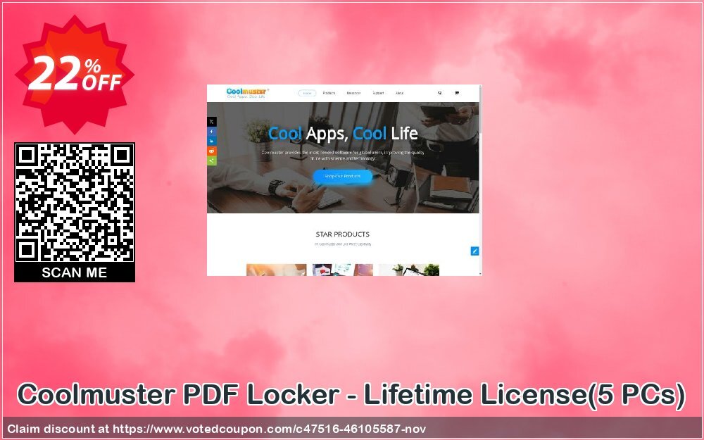 Coolmuster PDF Locker - Lifetime Plan, 5 PCs  Coupon Code Nov 2024, 22% OFF - VotedCoupon