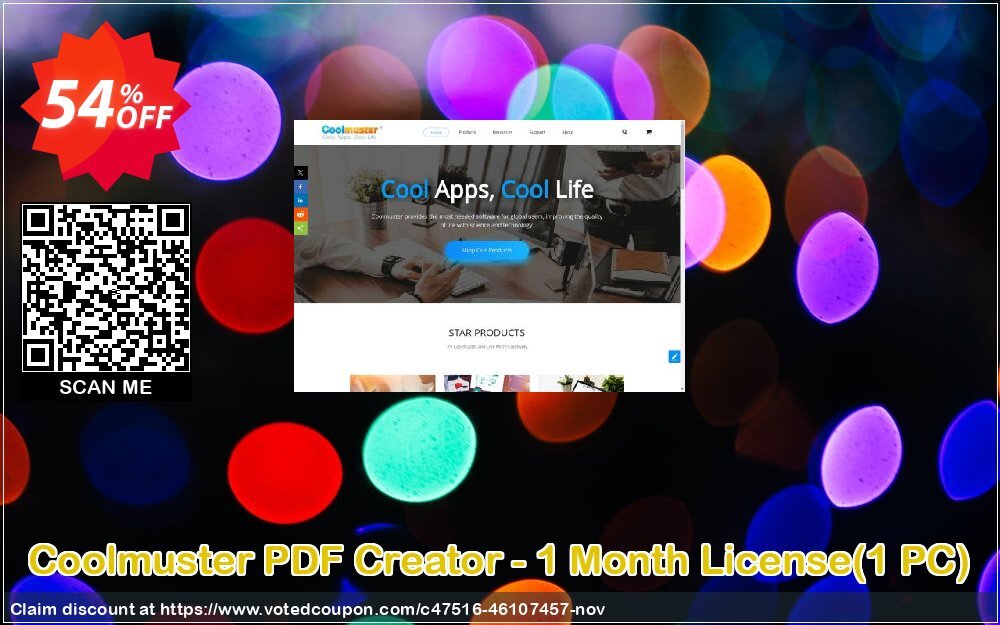 Coolmuster PDF Creator - Monthly Plan, 1 PC  Coupon, discount Coolmuster PDF Creator - 1 Month License(1 PC) Marvelous promotions code 2024. Promotion: Marvelous promotions code of Coolmuster PDF Creator - 1 Month License(1 PC) 2024