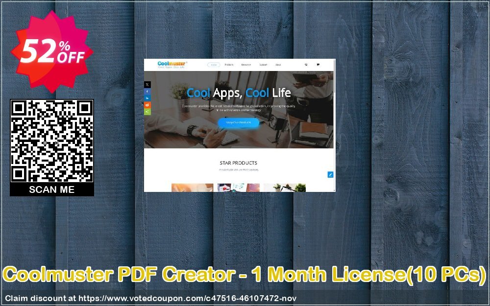 Coolmuster PDF Creator - Monthly Plan, 10 PCs  Coupon, discount Coolmuster PDF Creator - 1 Month License(10 PCs) Staggering sales code 2024. Promotion: Staggering sales code of Coolmuster PDF Creator - 1 Month License(10 PCs) 2024