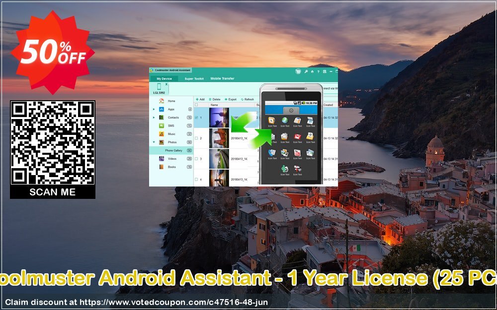 Coolmuster Android Assistant - Yearly Plan, 25 PCs  Coupon Code Jun 2024, 50% OFF - VotedCoupon