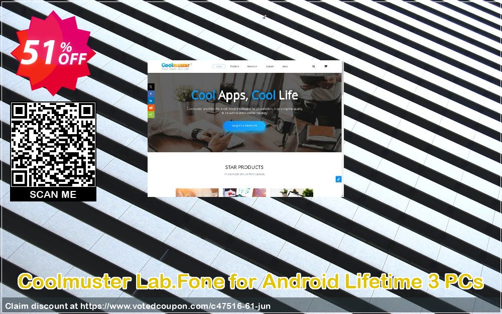 Coolmuster Lab.Fone for Android Lifetime 3 PCs Coupon, discount affiliate discount. Promotion: 