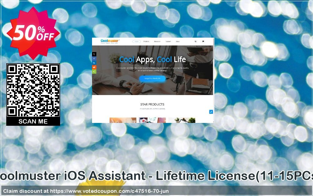 Coolmuster iOS Assistant - Lifetime Plan, 11-15PCs  Coupon Code Jun 2024, 50% OFF - VotedCoupon