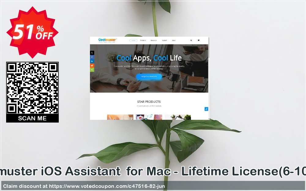 Coolmuster iOS Assistant  for MAC - Lifetime Plan, 6-10PCs  Coupon, discount affiliate discount. Promotion: 