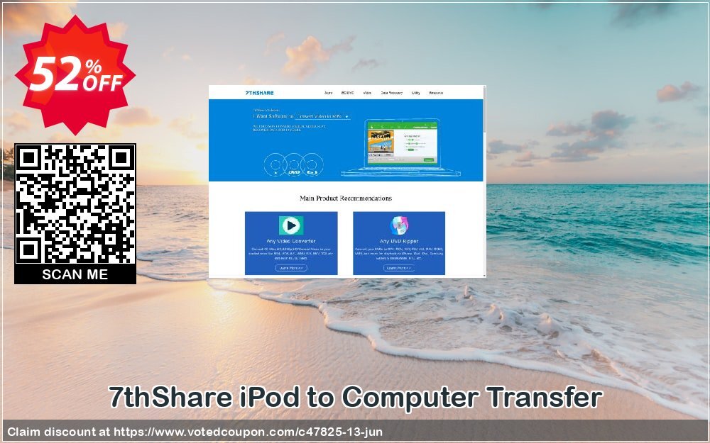 7thShare iPod to Computer Transfer Coupon, discount 50% Off Discount. Promotion: 