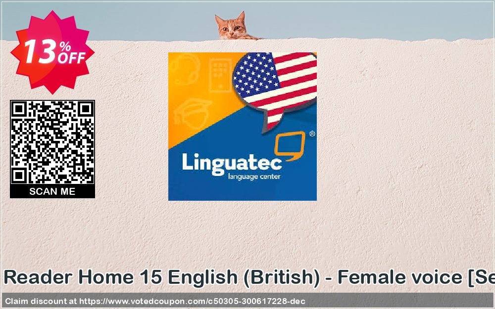 Voice Reader Home 15 English, British - Female voice /Serena/ Coupon, discount Coupon code Voice Reader Home 15 English (British) - Female voice [Serena]. Promotion: Voice Reader Home 15 English (British) - Female voice [Serena] offer from Linguatec