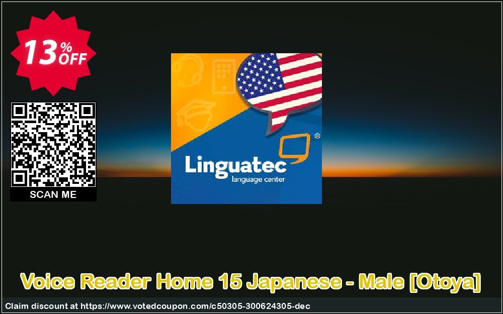 Voice Reader Home 15 Japanese - Male /Otoya/ Coupon, discount Coupon code Voice Reader Home 15 Japanese - Male [Otoya]. Promotion: Voice Reader Home 15 Japanese - Male [Otoya] offer from Linguatec