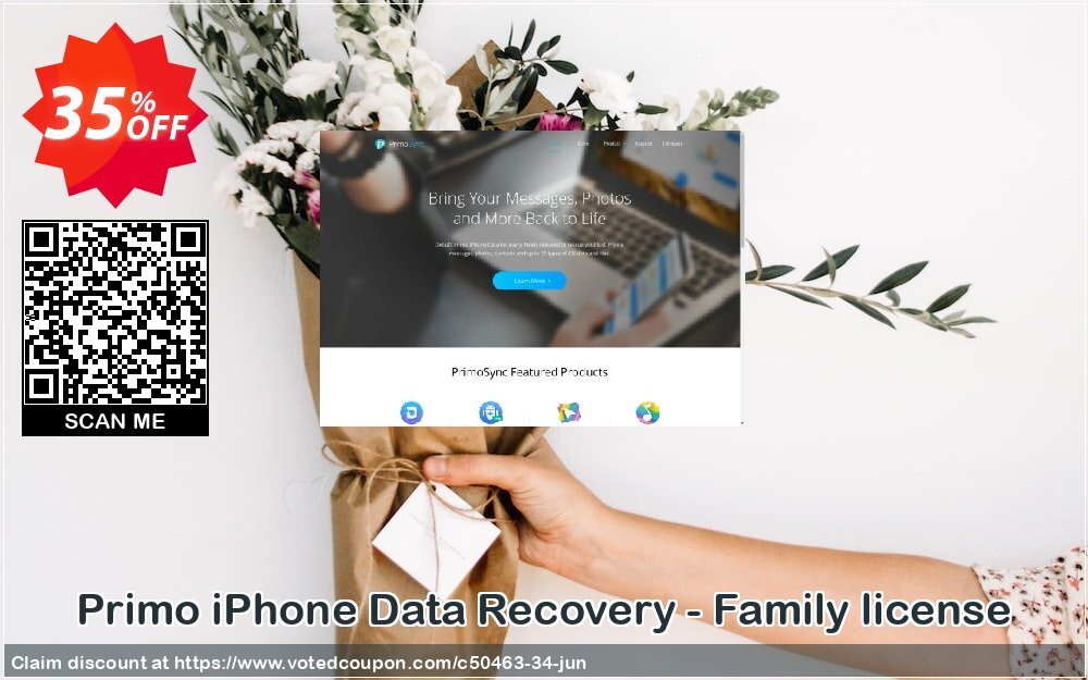 Primo iPhone Data Recovery - Family Plan Coupon, discount PrimoSync discount codes (50463). Promotion: PrimoSync discount promo (50463)