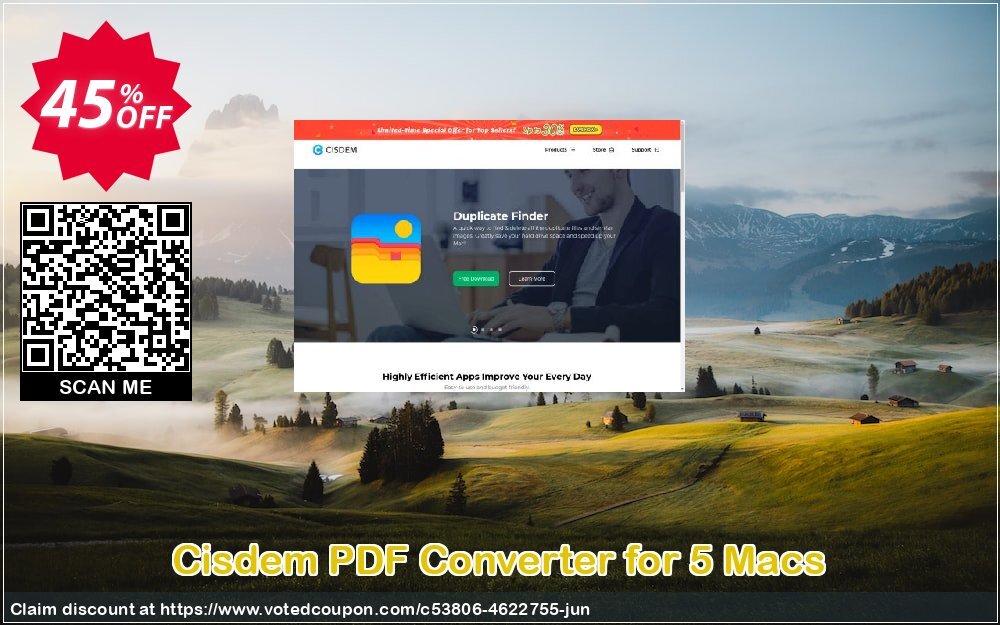 Cisdem PDF Converter for 5 MACs Coupon, discount Cisdem PDFConverter for Mac - 1 Year License for 5 Macs excellent discounts code 2024. Promotion: excellent discounts code of Cisdem PDFConverter for Mac - 1 Year License for 5 Macs 2024