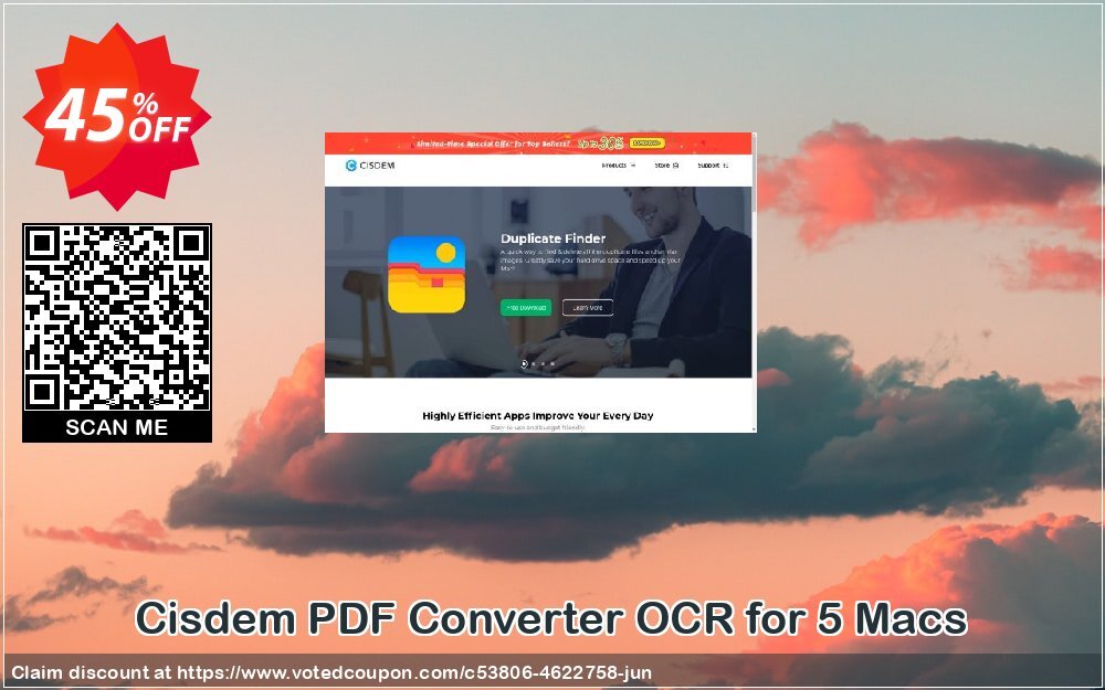 Cisdem PDF Converter OCR for 5 MACs Coupon, discount Cisdem PDFConverterOCR for Mac - 1 Year License for 5 Macs awful deals code 2024. Promotion: awful deals code of Cisdem PDFConverterOCR for Mac - 1 Year License for 5 Macs 2024