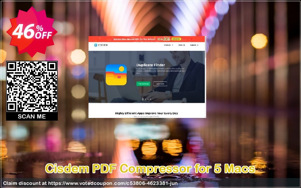 Cisdem PDF Compressor for 5 MACs Coupon, discount Cisdem PDFCompressor for Mac - License for 5 Macs amazing deals code 2024. Promotion: amazing deals code of Cisdem PDFCompressor for Mac - License for 5 Macs 2024