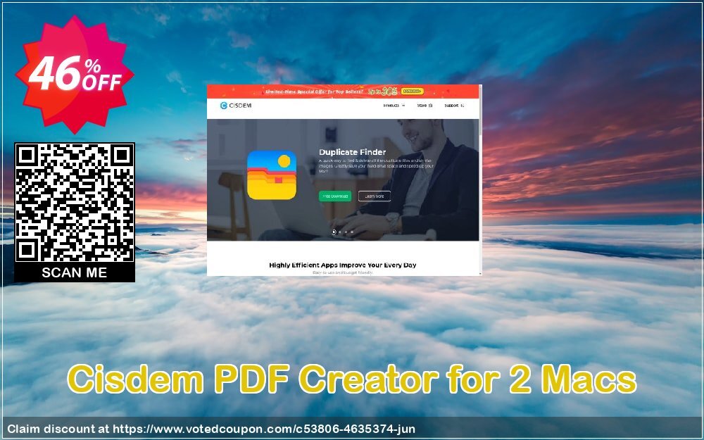 Cisdem PDF Creator for 2 MACs Coupon, discount Cisdem PDFCreator for Mac - License for 2 Macs stunning discount code 2024. Promotion: stunning discount code of Cisdem PDFCreator for Mac - License for 2 Macs 2024