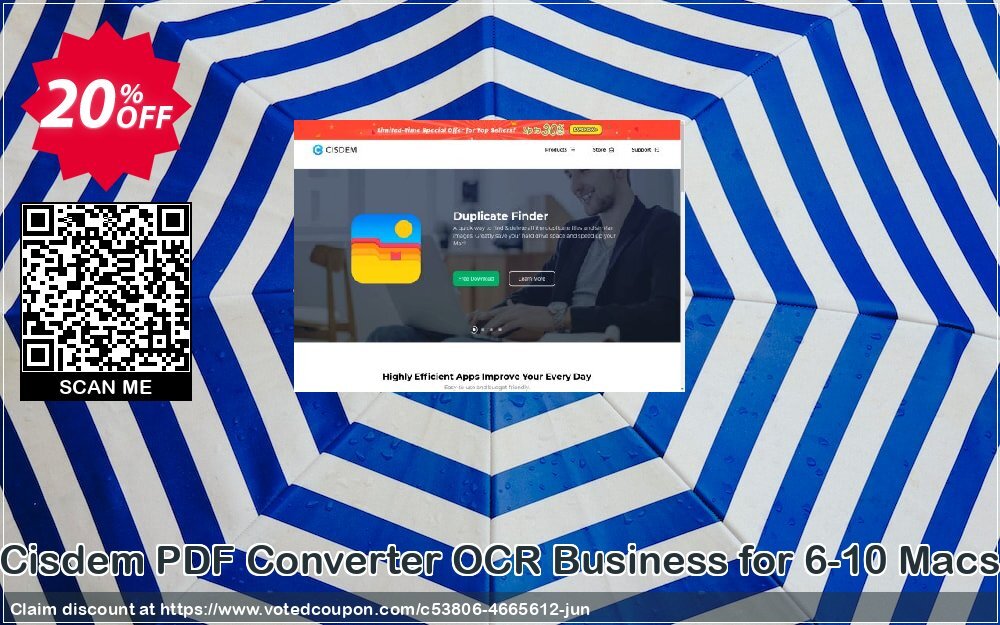 Cisdem PDF Converter OCR Business for 6-10 MACs Coupon, discount Cisdem PDFConverterOCR for Mac - Business license for 6-10 Macs big deals code 2024. Promotion: big deals code of Cisdem PDFConverterOCR for Mac - Business license for 6-10 Macs 2024