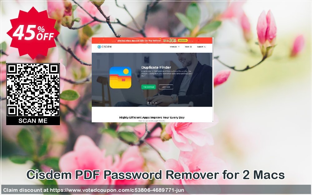 Cisdem PDF Password Remover for 2 MACs Coupon, discount Cisdem PDFPasswordRemover for Mac - License for 2 Macs imposing discount code 2024. Promotion: imposing discount code of Cisdem PDFPasswordRemover for Mac - License for 2 Macs 2024