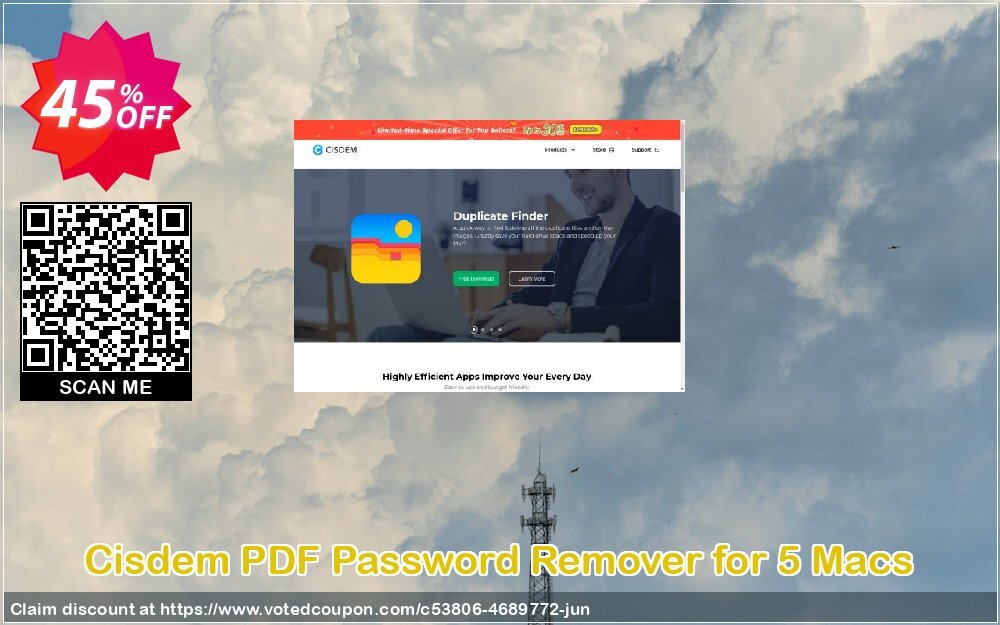 Cisdem PDF Password Remover for 5 MACs Coupon, discount Cisdem PDFPasswordRemover for Mac - License for 5 Macs stirring promo code 2024. Promotion: stirring promo code of Cisdem PDFPasswordRemover for Mac - License for 5 Macs 2024