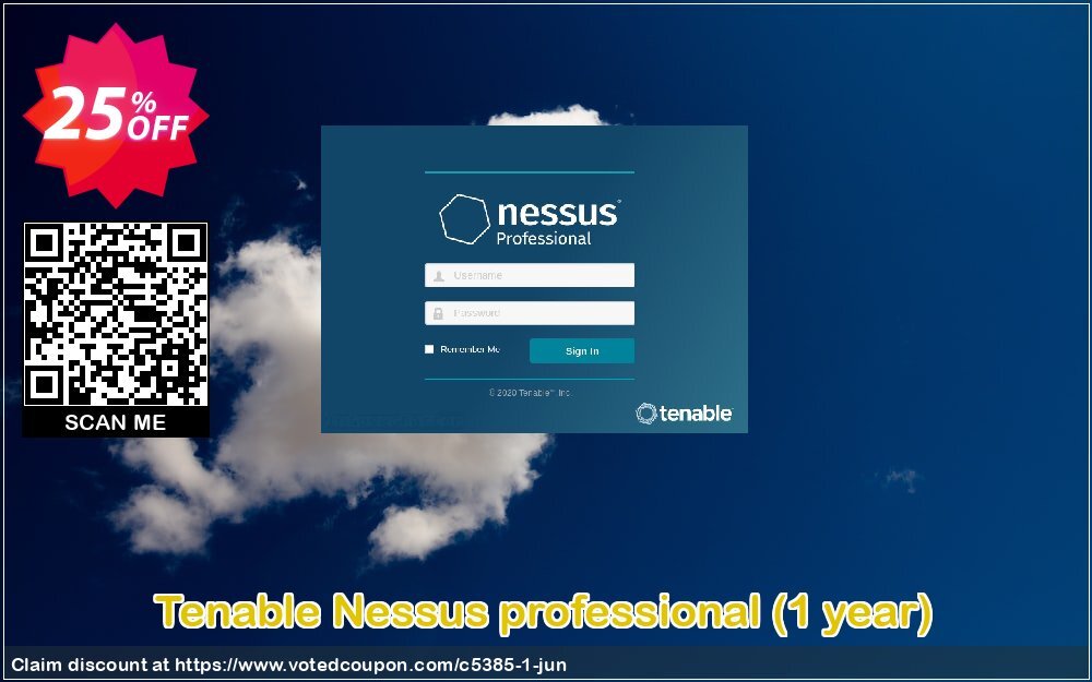 Tenable Nessus professional, Yearly  Coupon, discount 20% OFF Tenable Nessus professional, verified. Promotion: Stunning sales code of Tenable Nessus professional, tested & approved