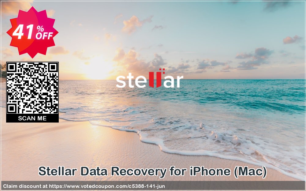 Stellar Data Recovery for iPhone, MAC  Coupon, discount 40% OFF Stellar Data Recovery for iPhone coupon (MAC), verified. Promotion: Stirring discount code of Stellar Data Recovery for iPhone coupon (MAC), tested & approved