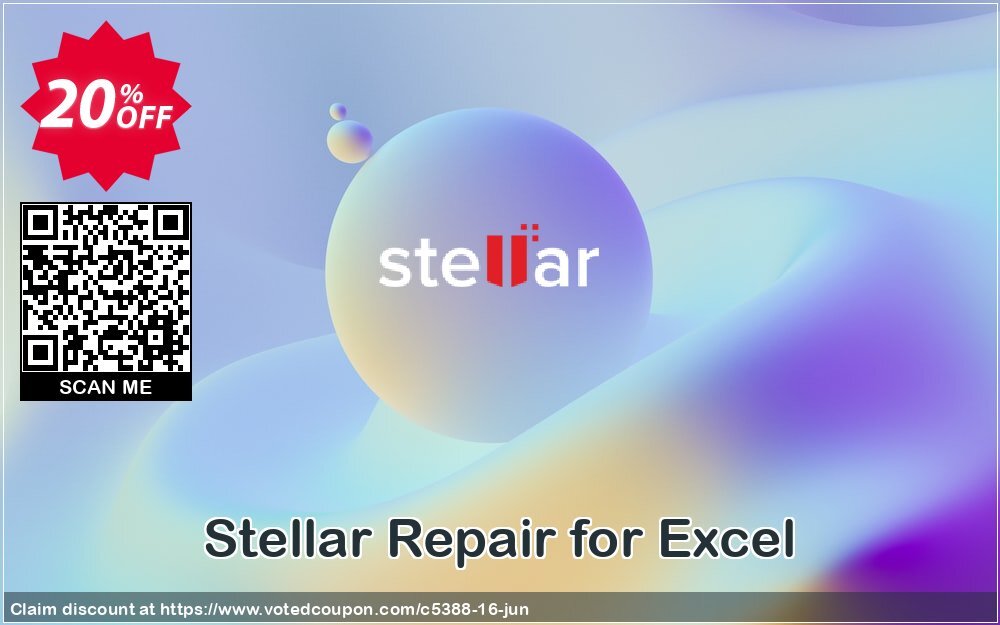 Stellar Repair for Excel Coupon, discount Stellar Repair for Excel wondrous promotions code 2024. Promotion: NVC Exclusive Coupon