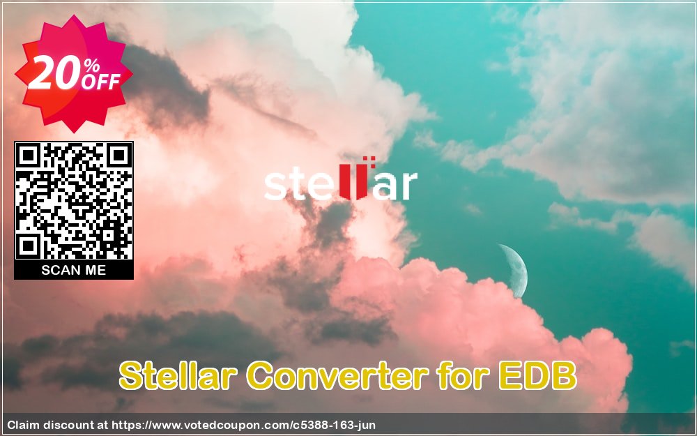 Stellar Converter for EDB Coupon, discount Stellar Converter for EDB [1 Year Subscription] special offer code 2024. Promotion: 20% off on all re-purchase(for Support Team)