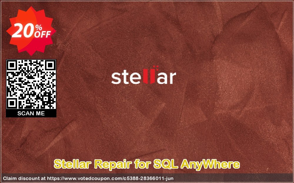 Stellar Repair for SQL AnyWhere Coupon, discount Stellar Repair for SQL AnyWhere Special offer code 2024. Promotion: Special offer code of Stellar Repair for SQL AnyWhere 2024
