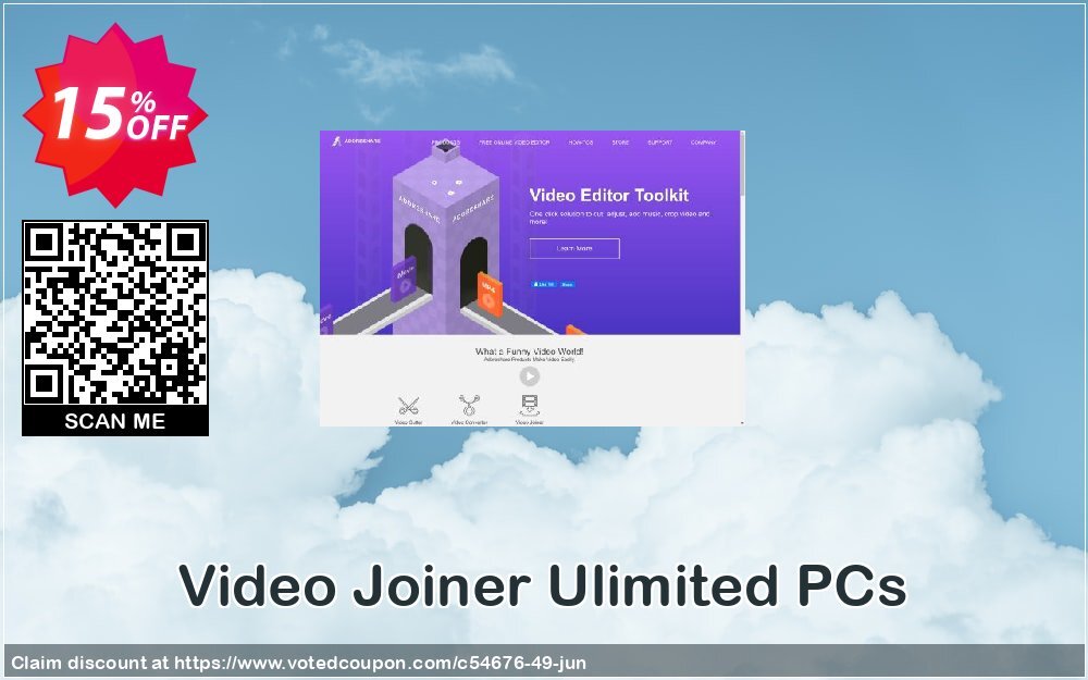 Video Joiner Ulimited PCs Coupon, discount Adoreshare offer 54676. Promotion: Adoreshare coupon code 54676