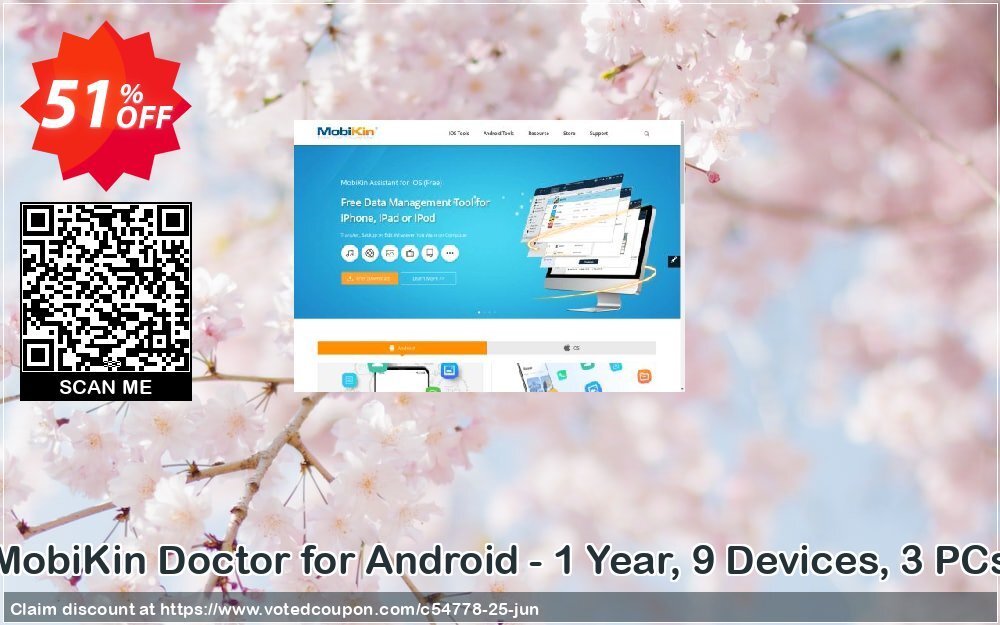 MobiKin Doctor for Android - Yearly, 9 Devices, 3 PCs Coupon, discount 50% OFF. Promotion: 