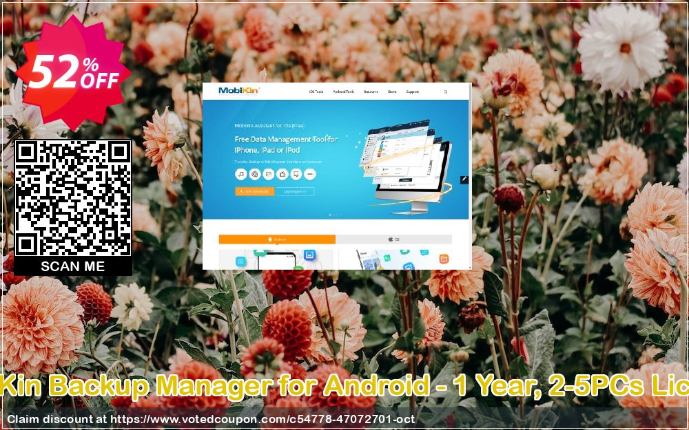 MobiKin Backup Manager for Android - Yearly, 2-5PCs Plan voted-on promotion codes