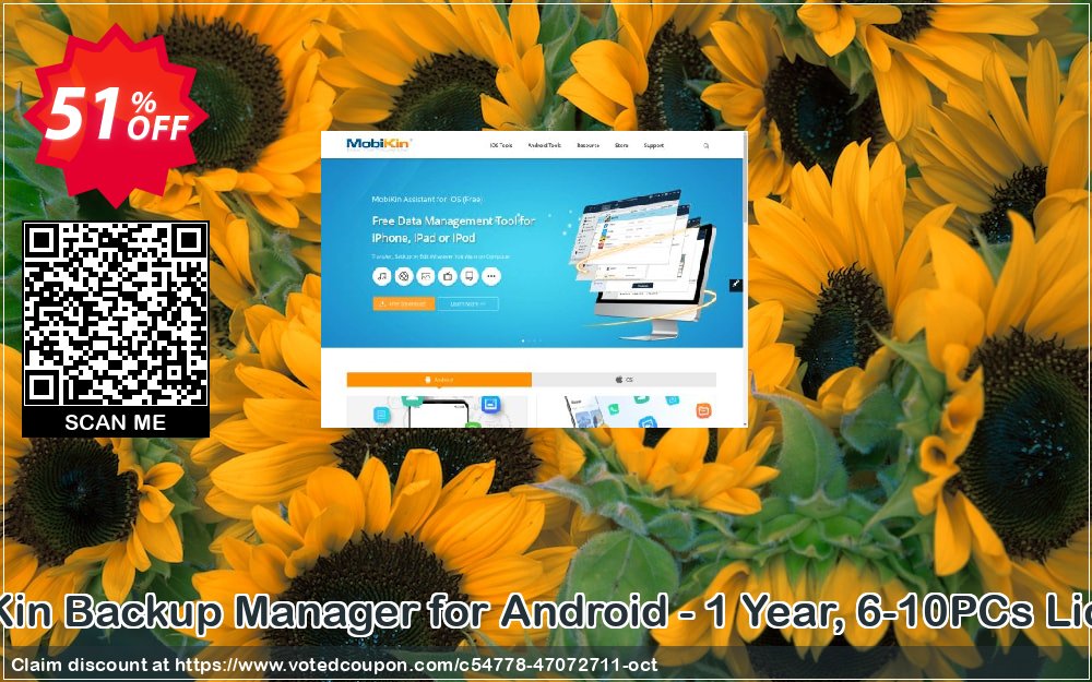 MobiKin Backup Manager for Android - Yearly, 6-10PCs Plan Coupon Code Oct 2024, 51% OFF - VotedCoupon