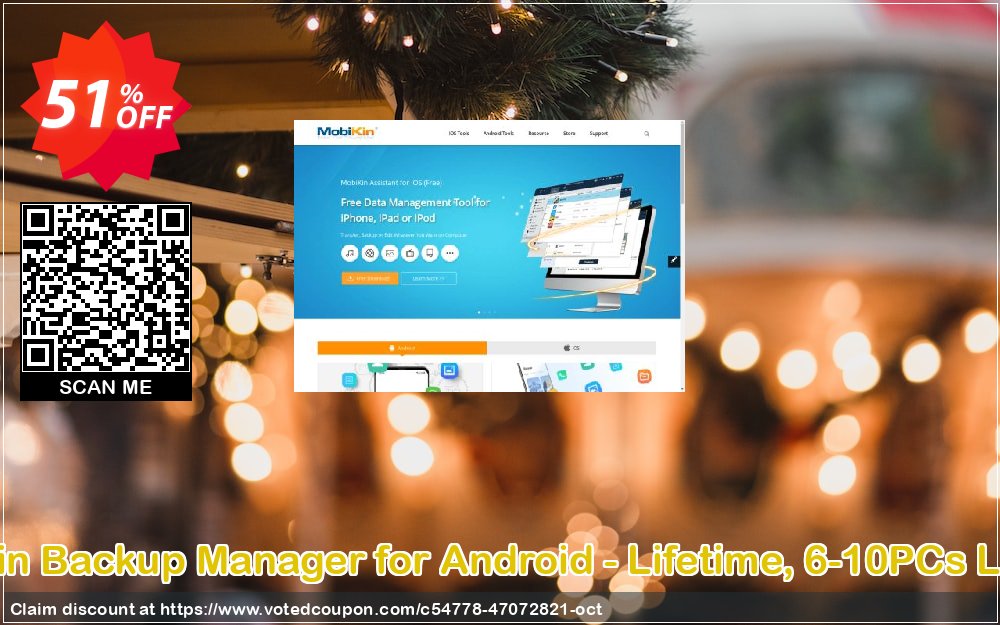 MobiKin Backup Manager for Android - Lifetime, 6-10PCs Plan voted-on promotion codes