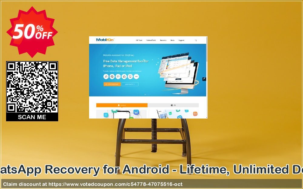 MobiKin WhatsApp Recovery for Android - Lifetime, Unlimited Devices, 1 PC voted-on promotion codes