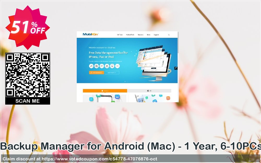 MobiKin Backup Manager for Android, MAC - Yearly, 6-10PCs Plan Coupon, discount MobiKin Backup Manager for Android (Mac) - 1 Year, 6-10PCs License Stunning deals code 2024. Promotion: Stunning deals code of MobiKin Backup Manager for Android (Mac) - 1 Year, 6-10PCs License 2024