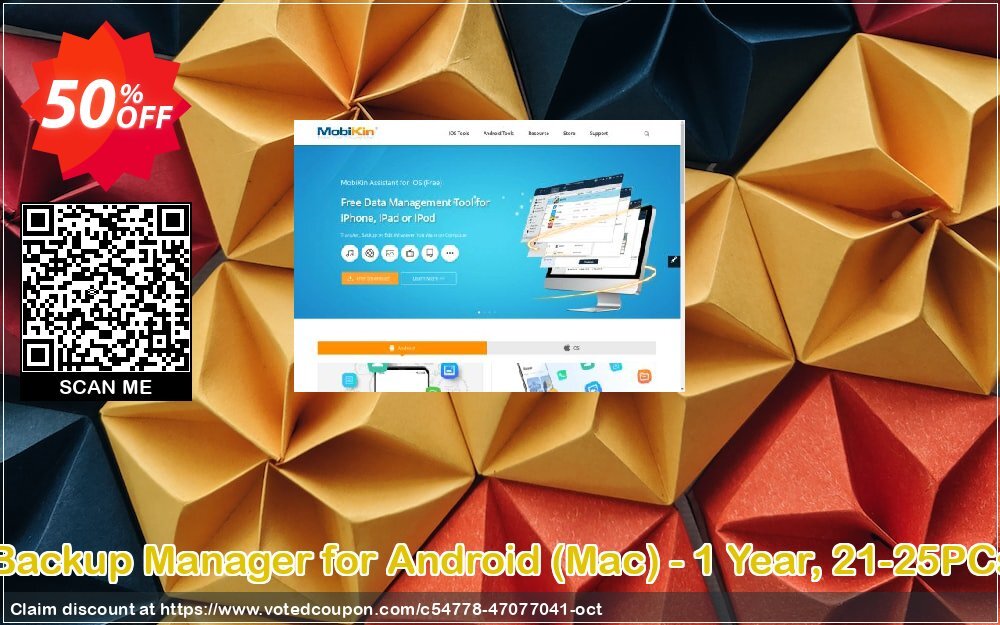 MobiKin Backup Manager for Android, MAC - Yearly, 21-25PCs Plan Coupon Code Oct 2024, 50% OFF - VotedCoupon