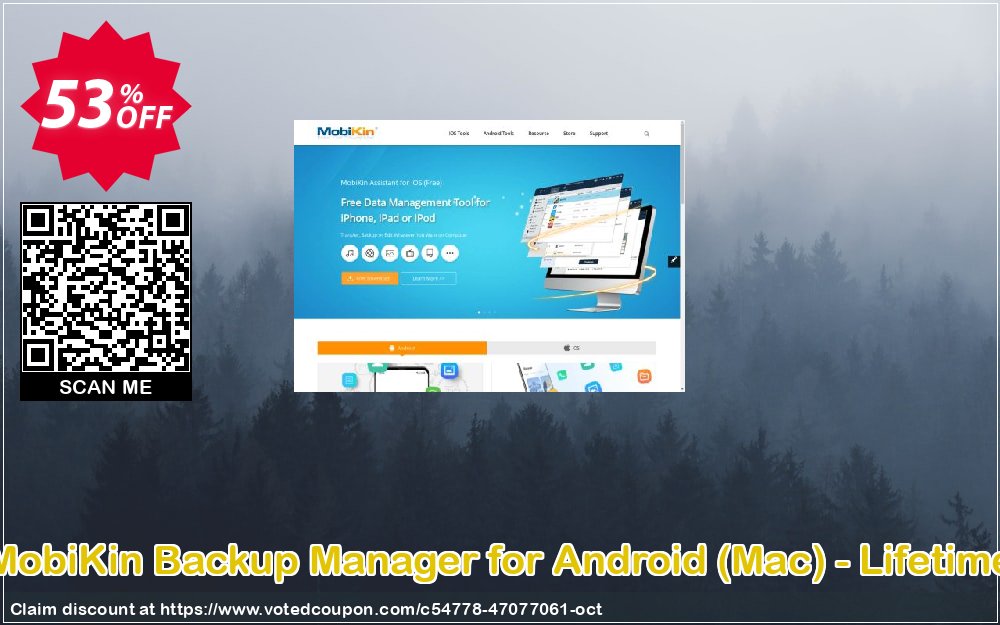 MobiKin Backup Manager for Android, MAC - Lifetime Coupon, discount MobiKin Backup Manager for Android (Mac) - Lifetime, 1 PC License Staggering promo code 2024. Promotion: Staggering promo code of MobiKin Backup Manager for Android (Mac) - Lifetime, 1 PC License 2024