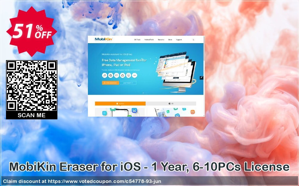 MobiKin Eraser for iOS - Yearly, 6-10PCs Plan Coupon Code Jun 2024, 51% OFF - VotedCoupon