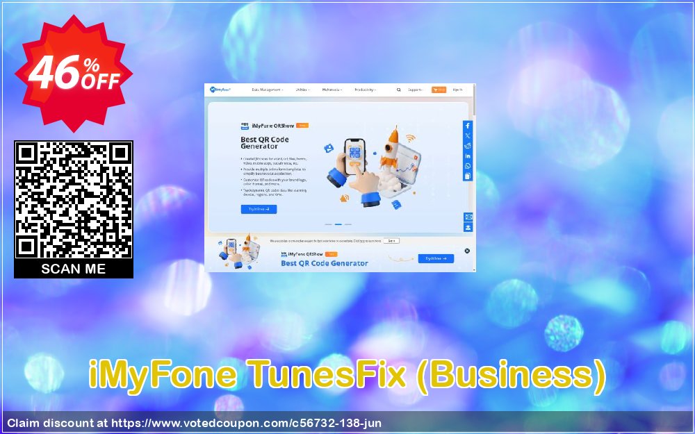 iMyFone TunesFix, Business  Coupon Code Jun 2024, 46% OFF - VotedCoupon