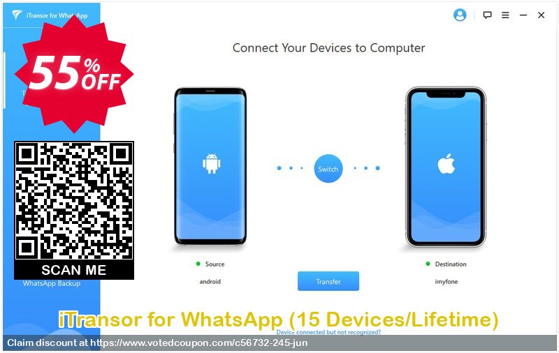 iTransor for WhatsApp, 15 Devices/Lifetime  Coupon, discount 55% OFF iTransor for WhatsApp (15 Devices/Lifetime), verified. Promotion: Awful offer code of iTransor for WhatsApp (15 Devices/Lifetime), tested & approved