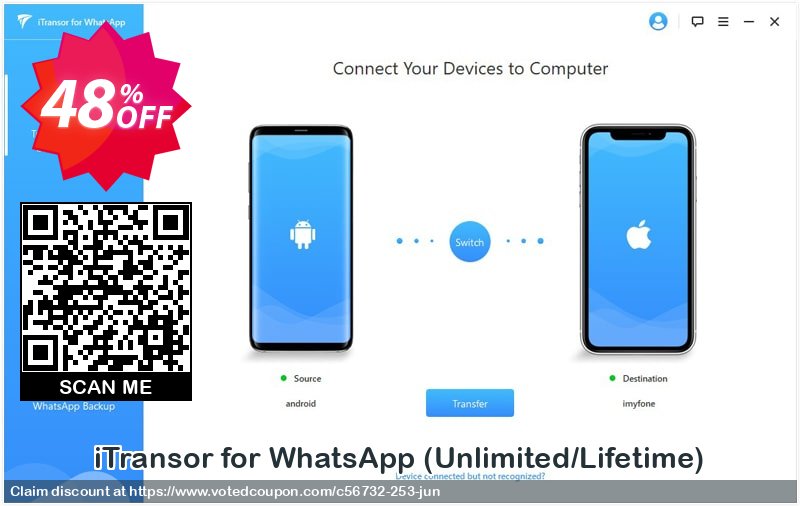 iTransor for WhatsApp, Unlimited/Lifetime  Coupon, discount 48% OFF iTransor for WhatsApp (Unlimited/Lifetime), verified. Promotion: Awful offer code of iTransor for WhatsApp (Unlimited/Lifetime), tested & approved