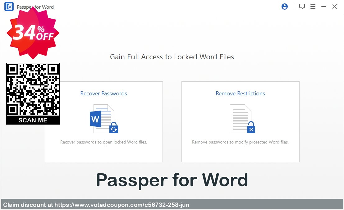 Passper for Word Coupon Code Jun 2024, 34% OFF - VotedCoupon