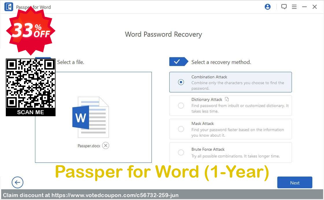Passper for Word, 1-Year 