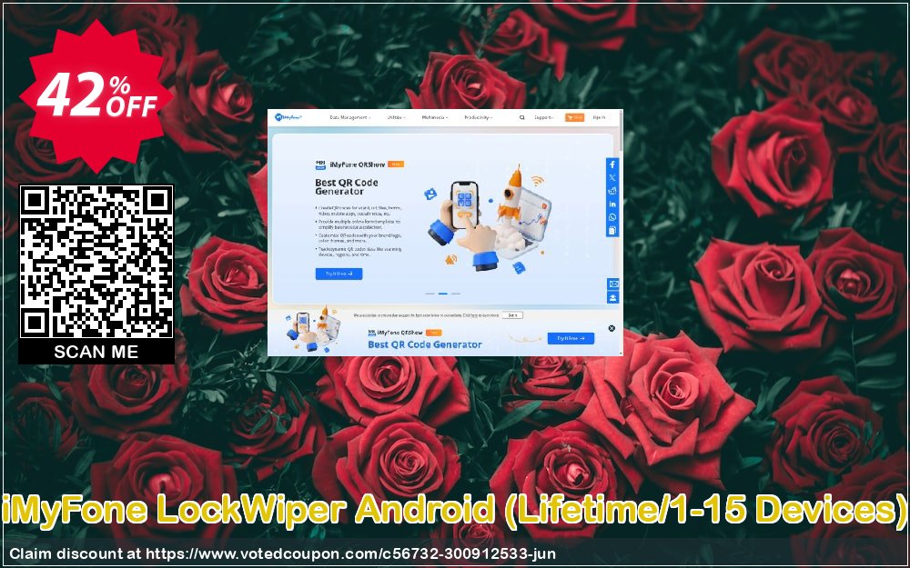iMyFone LockWiper Android, Lifetime/1-15 Devices 