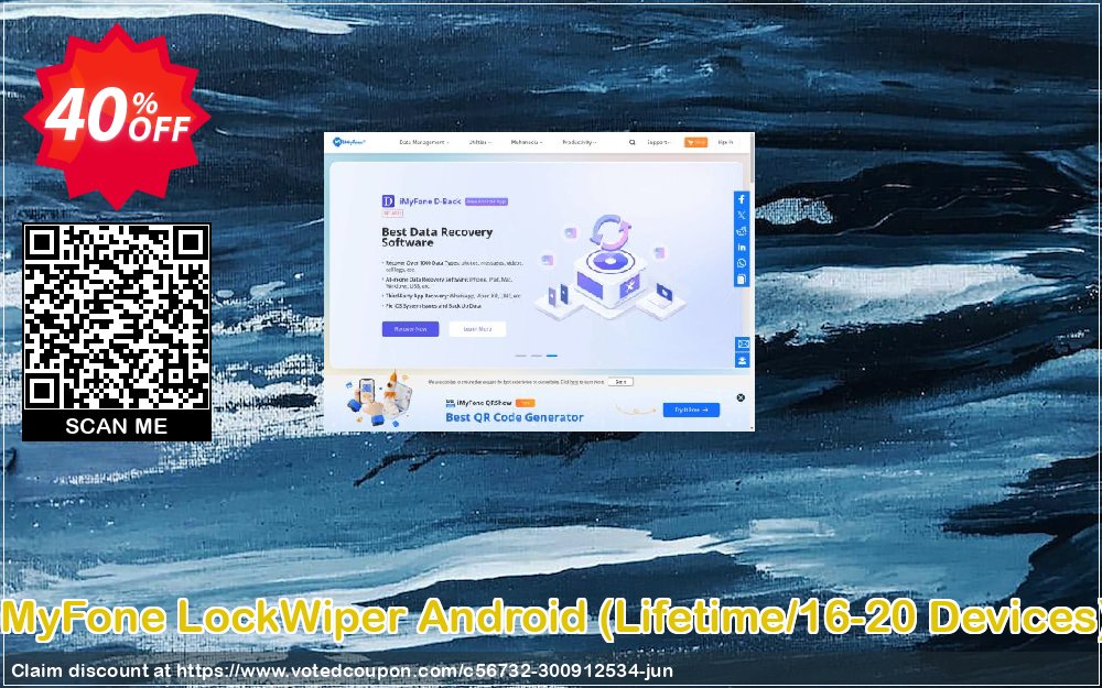 iMyFone LockWiper Android, Lifetime/16-20 Devices 