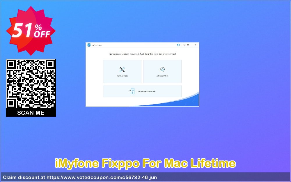 iMyfone Fixppo For MAC Lifetime Coupon, discount 43% OFF iMyfone Fixppo For Mac (Family Plan), verified. Promotion: Awful offer code of iMyfone Fixppo For Mac (Family Plan), tested & approved