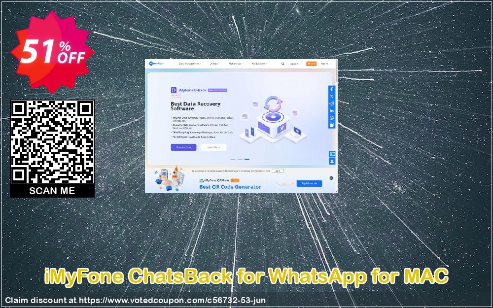 iMyFone ChatsBack for WhatsApp for MAC Coupon, discount iMyfone Umate Basic $14.975 . Promotion: iMyfone promo code