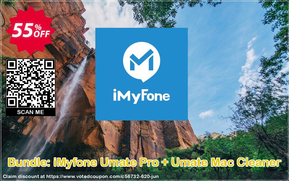 Bundle: iMyfone Umate Pro + Umate MAC Cleaner Coupon, discount 55% OFF Bundle: iMyfone Umate Pro + Umate Mac Cleaner, verified. Promotion: Awful offer code of Bundle: iMyfone Umate Pro + Umate Mac Cleaner, tested & approved