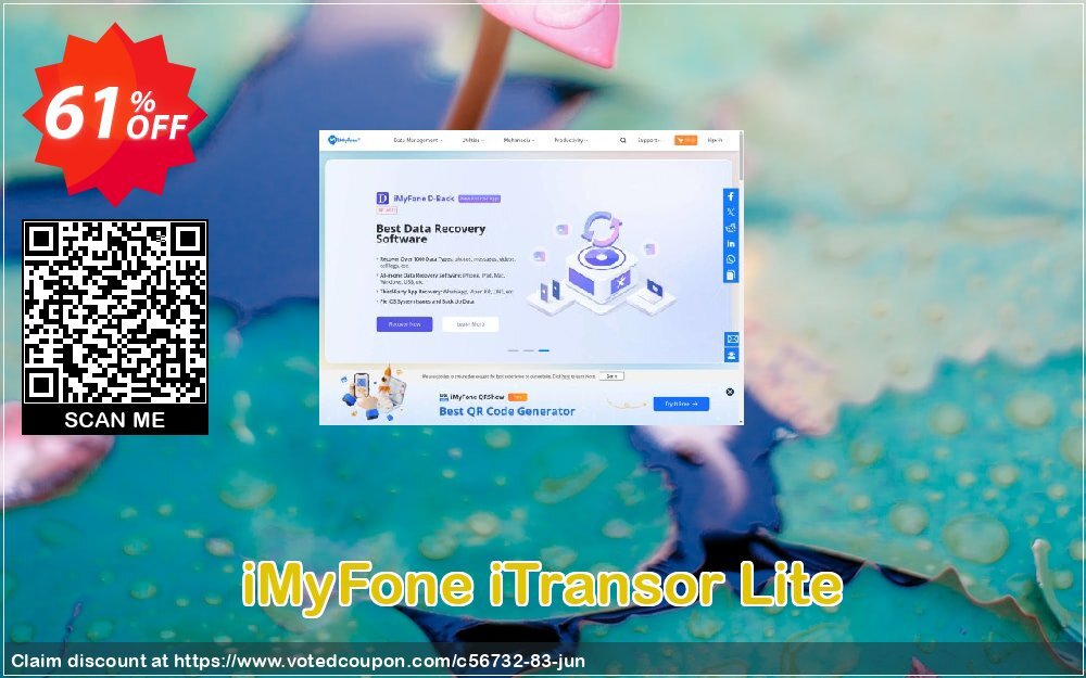 iMyFone iTransor Lite Coupon, discount iMyfone discount (56732). Promotion: iMyfone promo code