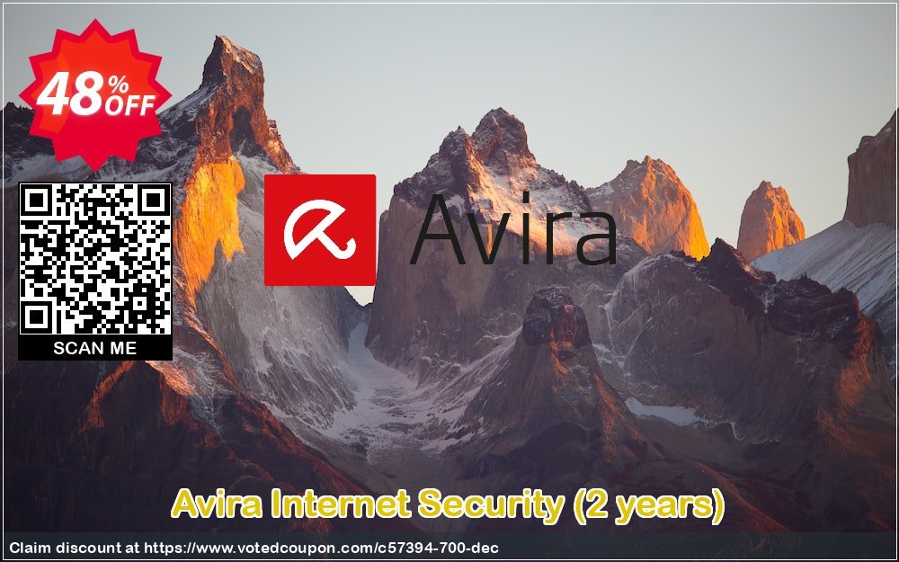 Avira Internet Security, 2 years  Coupon, discount 48% OFF Avira Internet Security (2 years), verified. Promotion: Fearsome promotions code of Avira Internet Security (2 years), tested & approved