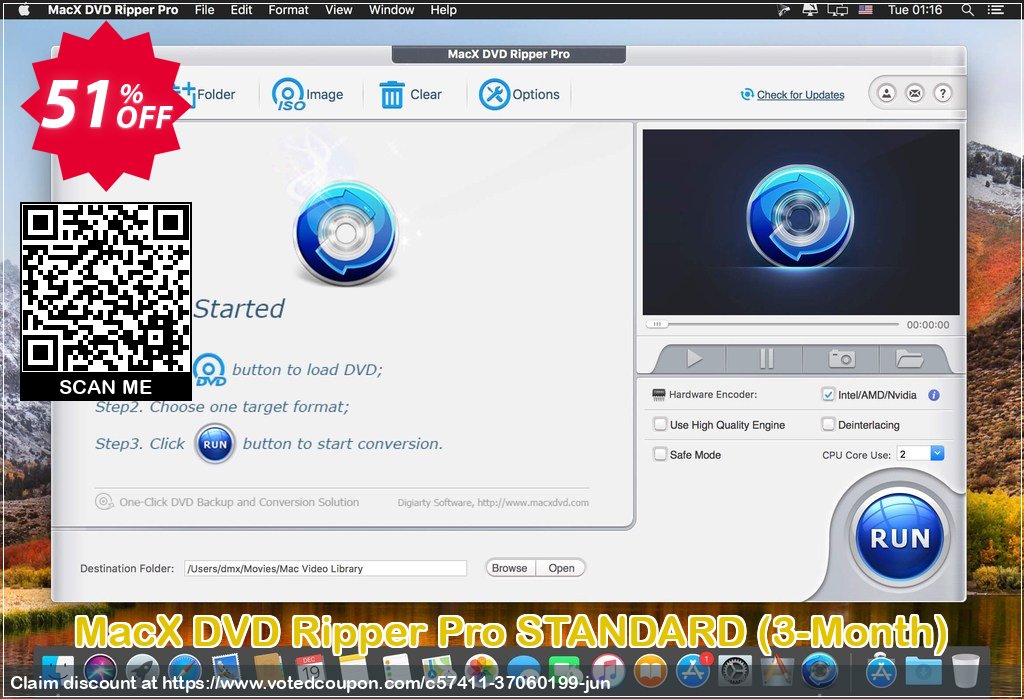 MACX DVD Ripper Pro STANDARD, 3-Month  Coupon, discount 40% OFF MacX DVD Ripper Pro STANDARD (3-Month), verified. Promotion: Stunning offer code of MacX DVD Ripper Pro STANDARD (3-Month), tested & approved