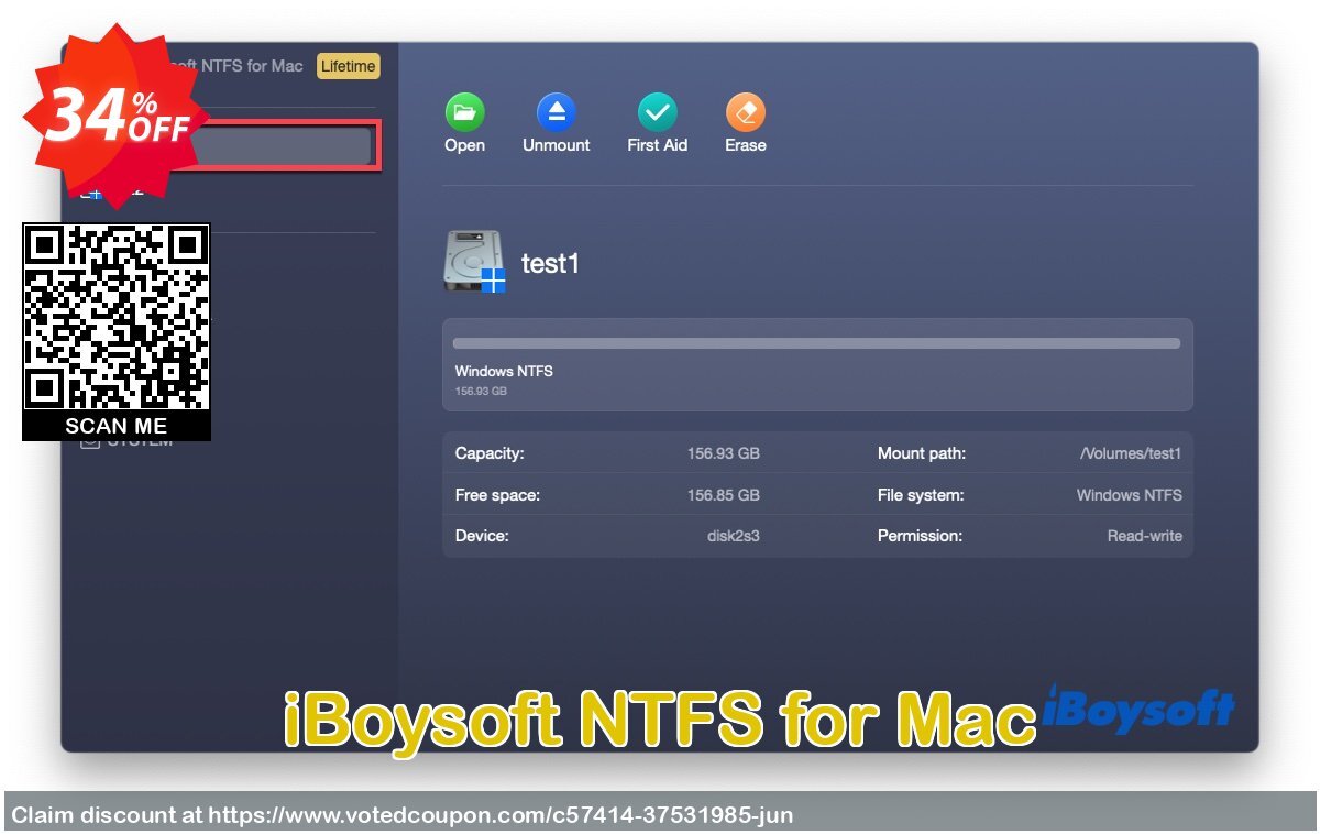 iBoysoft NTFS for MAC Coupon, discount 30% OFF iBoysoft NTFS for Mac, verified. Promotion: Stirring discounts code of iBoysoft NTFS for Mac, tested & approved