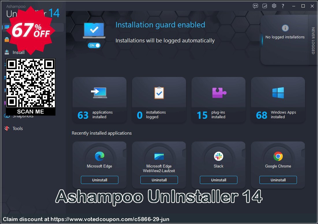 Ashampoo UnInstaller 14 Coupon, discount 65% OFF Ashampoo UnInstaller 14, verified. Promotion: Wonderful discounts code of Ashampoo UnInstaller 14, tested & approved